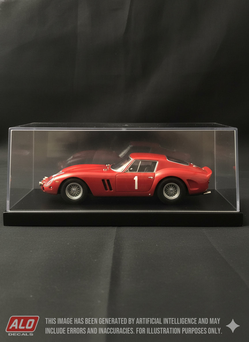1965 CRITERIUM NEIGE ET GLACE #1 FERRARI 250 GTO JEAN GUICHET/JEAN CLEMENT 1:43, 1:18 DECALS