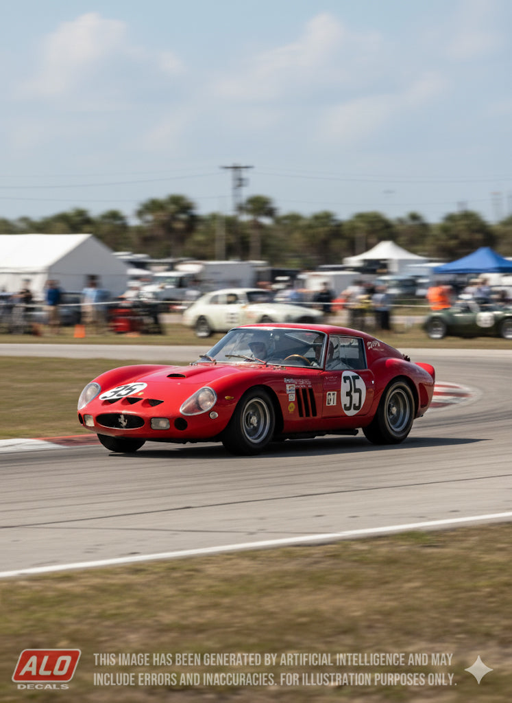 1965 SEBRING 12 HOURS #35 FERRARI 250 GTO SKIP SCOTT/PETER CLARKE 1:43, 1:32, 1:24, 1:18 DECALS