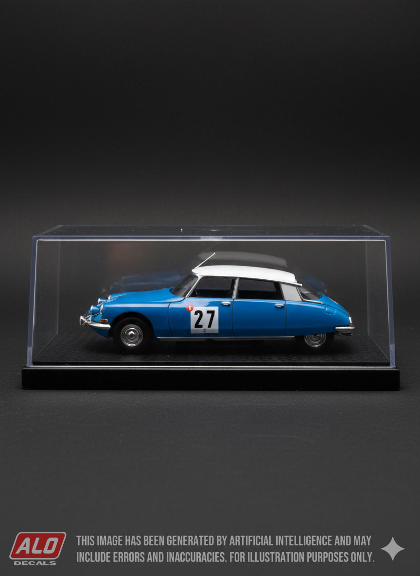 1966 COUPE DES ALPES #27 CITROËN DS GUY VERRIER/JEAN-CLAUDE SYDA 1:43 DECALS