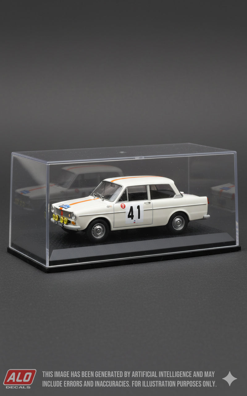 1966 COUPE DES ALPES #41 DAF 33 CLAUDE LAURENT/JACQUES MARCHÉ 1:43 DECALS