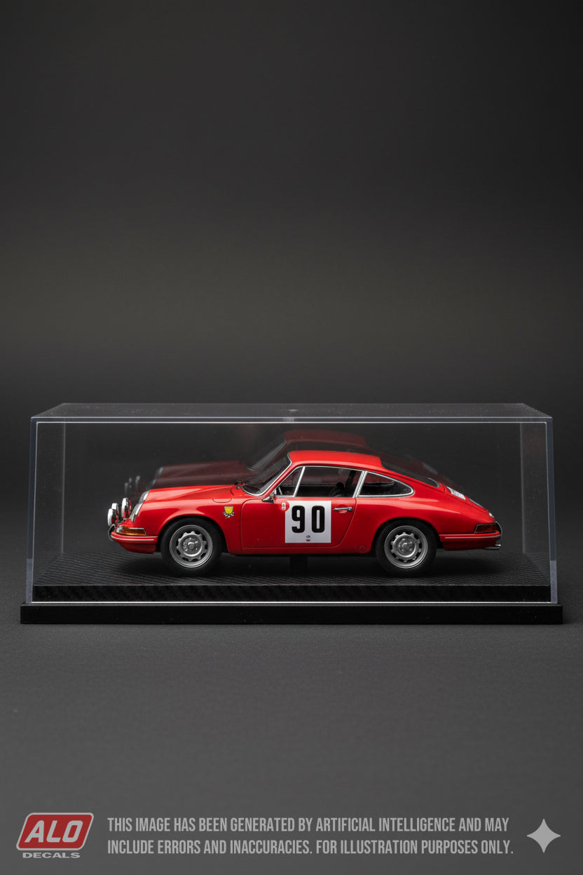 1966 COUPE DES ALPES #90 PORSCHE 911 GÜNTHER KLASS/ROLF WÜTHERICH 1:43 DECALS
