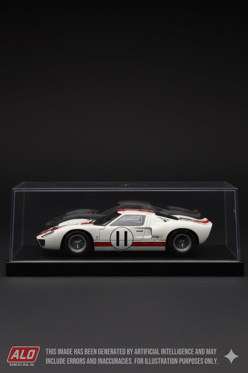 1966 LE MANS APRIL TESTS #11 FORD GT40 SKIP SCOTT 1:43 DECALS