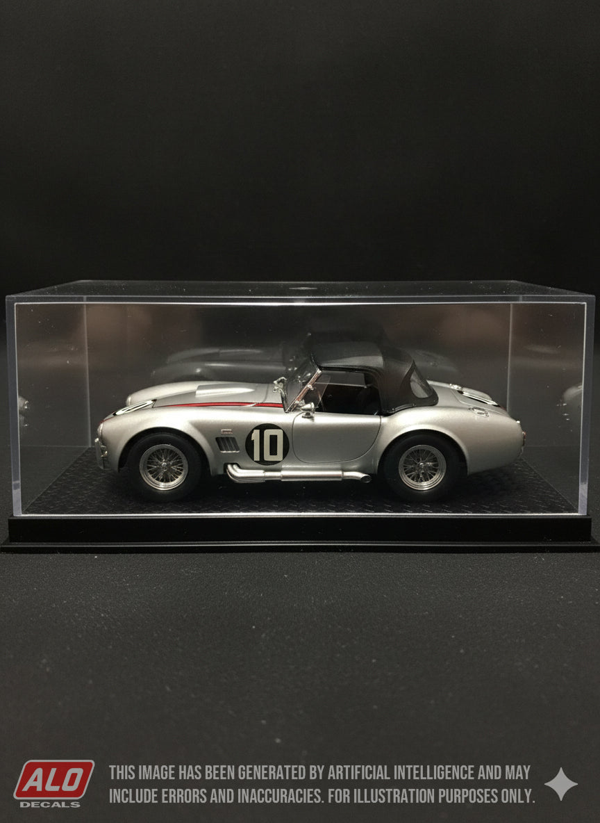 1966 MONZA 1000 KMS #10 AC SHELBY COBRA JOHN SPARROW/BILL PENDLETON 1:43, 1:24 DECALS