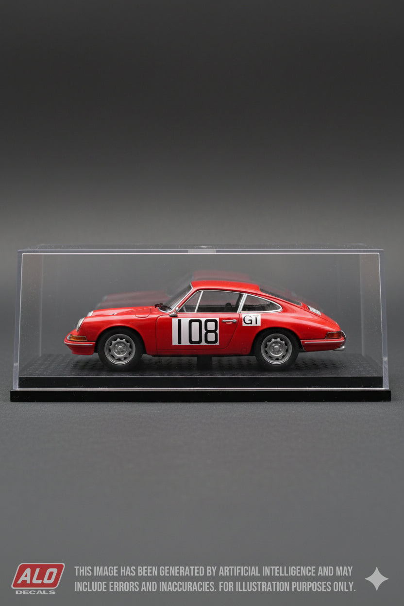 1966 NÜRBURGRING 1000 KMS #108 PORSCHE 911 HENRI PERRIER/KEITH GREENE 1:43 DECALS