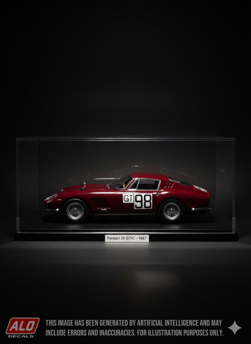 1966 NÜRBURGRING 1000 KMS # 98 FERRARI 275 GTB HELMUT FELDER/FRANK KALKUHL 1:43, 1:24, 1:18 DECALS