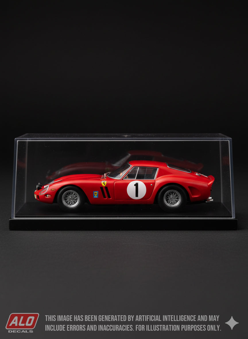 1966 BOURGOGNE RALLY # 1 FERRARI 250 GTO CLAUDE BOURILLOT/DAVID 1:43, 1:24, 1:18 DECALS