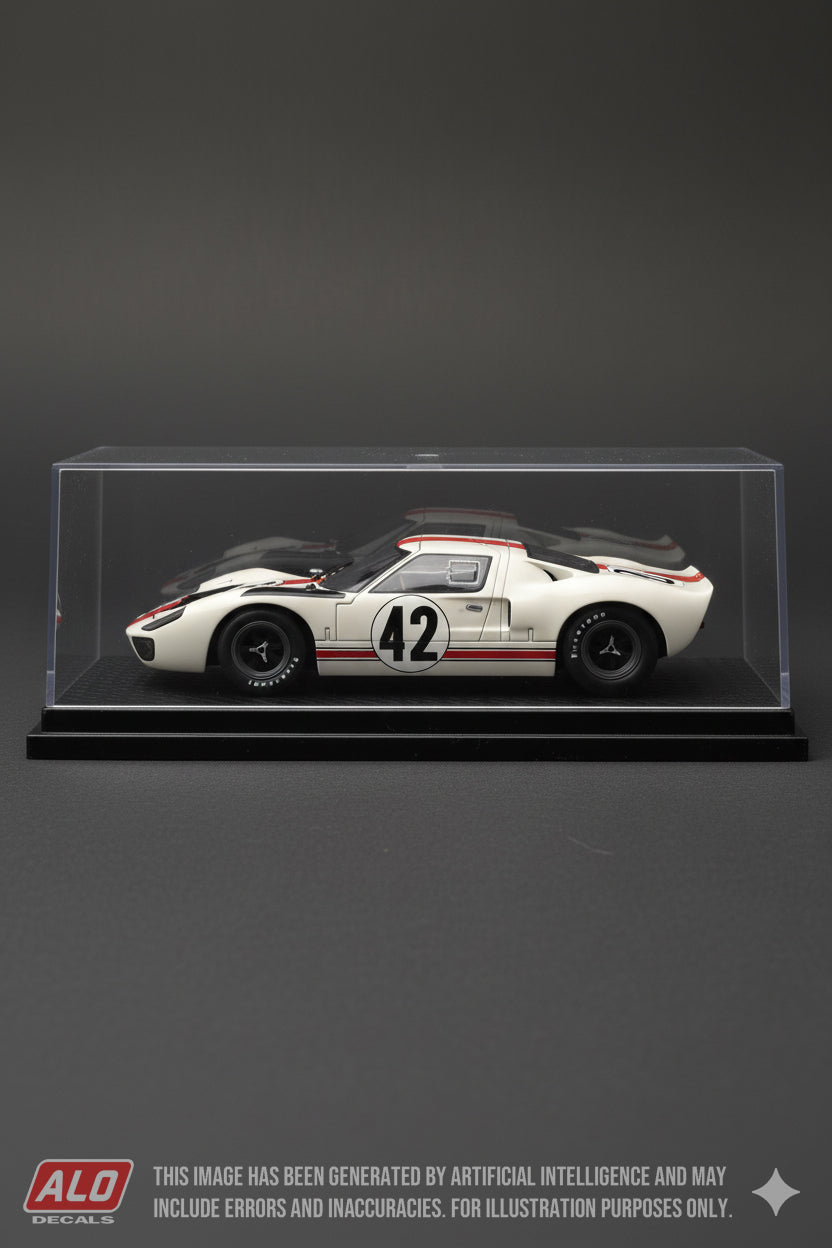 1966 SPA 1000 KMS #42 FORD GT40 PETER REVSON/SKIP SCOTT 1:43 DECALS