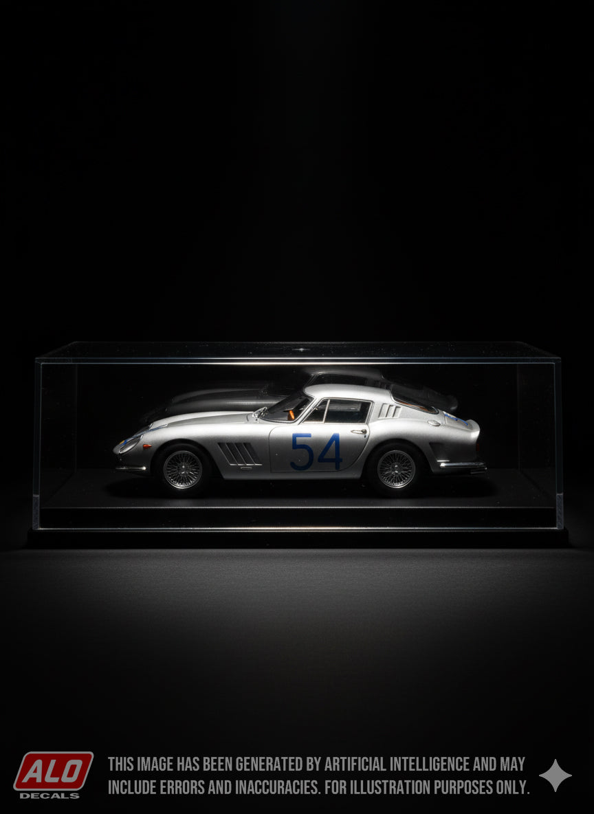 1966 TARGA FLORIO # 54 FERRARI 275 GTB TULLIO SERGIO MARCHESI/RENZO SINIBALDI 1:43, 1:18 DECALS