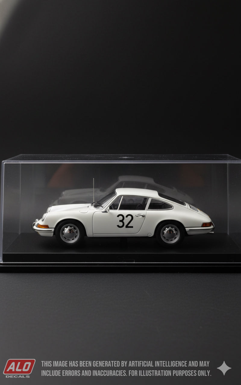 1966 LE MANS APRIL TESTS #32 PORSCHE 911 JEAN KERGUEN/HERBERT LINGE/HUSCHKE VON HANSTEIN 1:43 DECALS