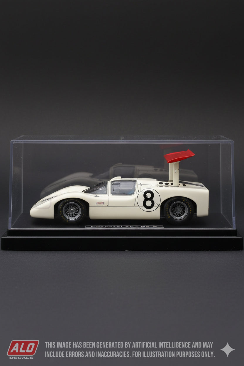 1967 LE MANS 24 HOURS # 8 CHAPARRAL 2F BRUCE JENNINGS/BOB JOHNSON 1:43 DECALS