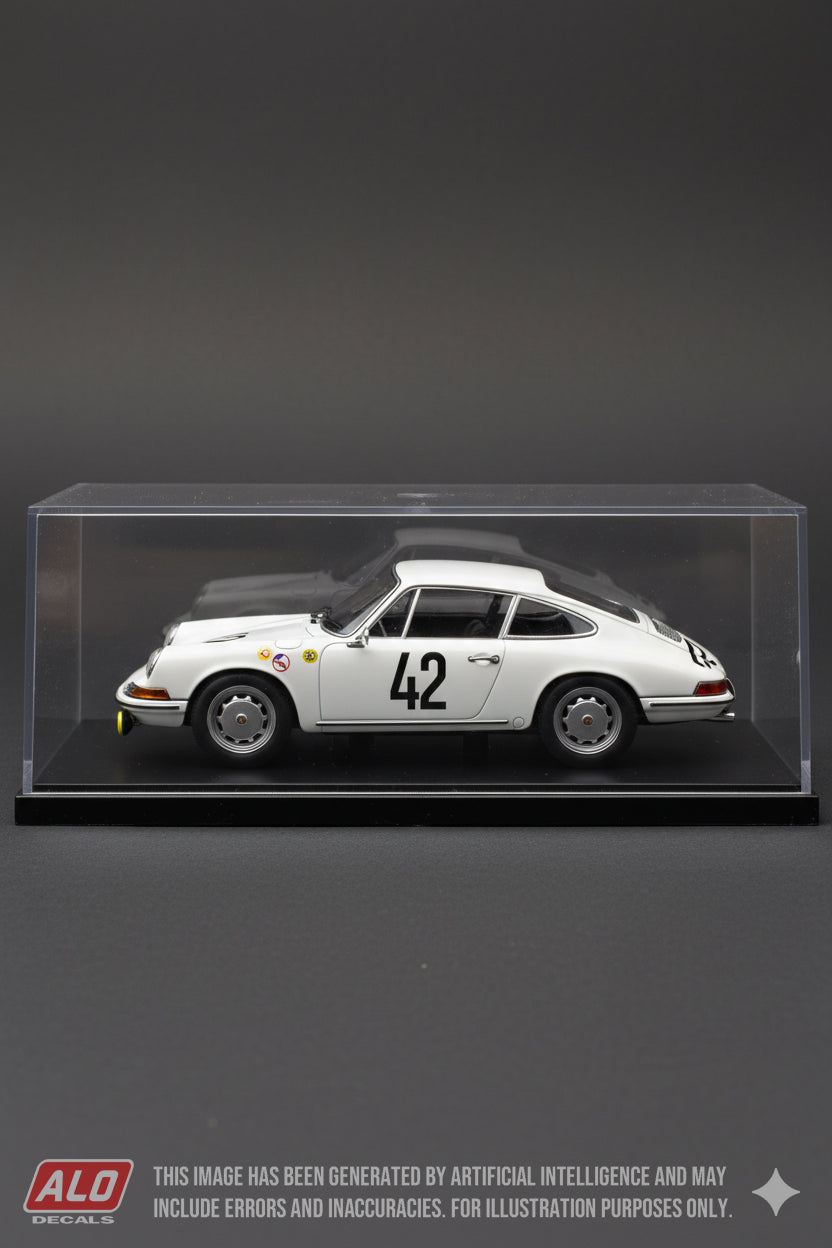1967 LE MANS 24 HOURS #42 PORSCHE 911 ROBERT BUCHET/HERBERT LINGE 1:43, 1:18 DECALS