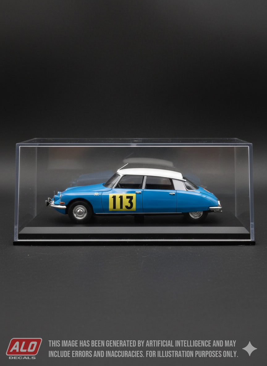 1967 MONTE CARLO RALLY #113 CITROËN DS JEAN-CLAUDE OGIER/BRUNO POMPANON 1:43 DECALS