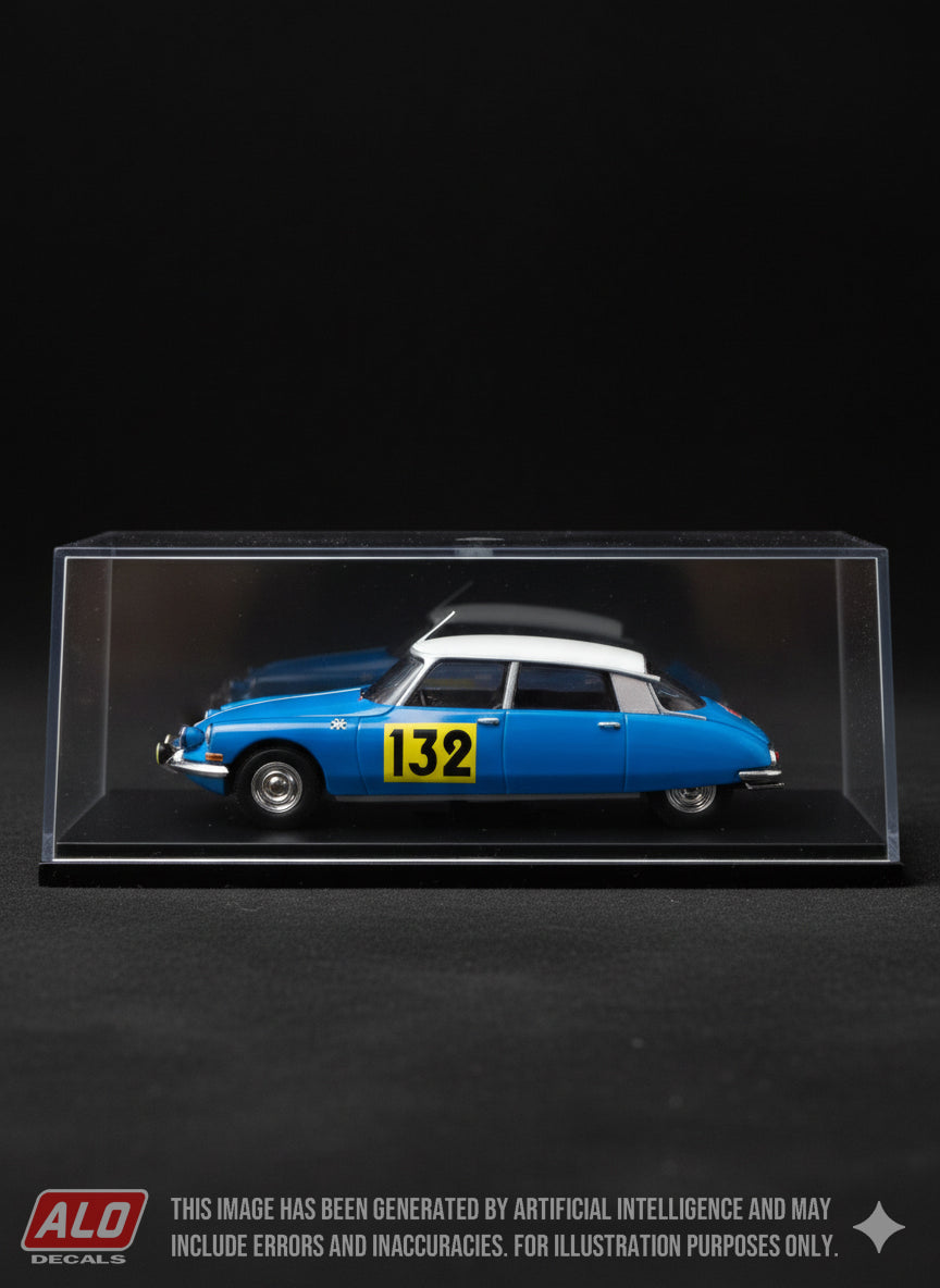 1967 MONTE CARLO RALLY #132 CITROËN DS LUCIEN BIANCHI/CHRISTIAN DELFERIER 1:43 DECALS