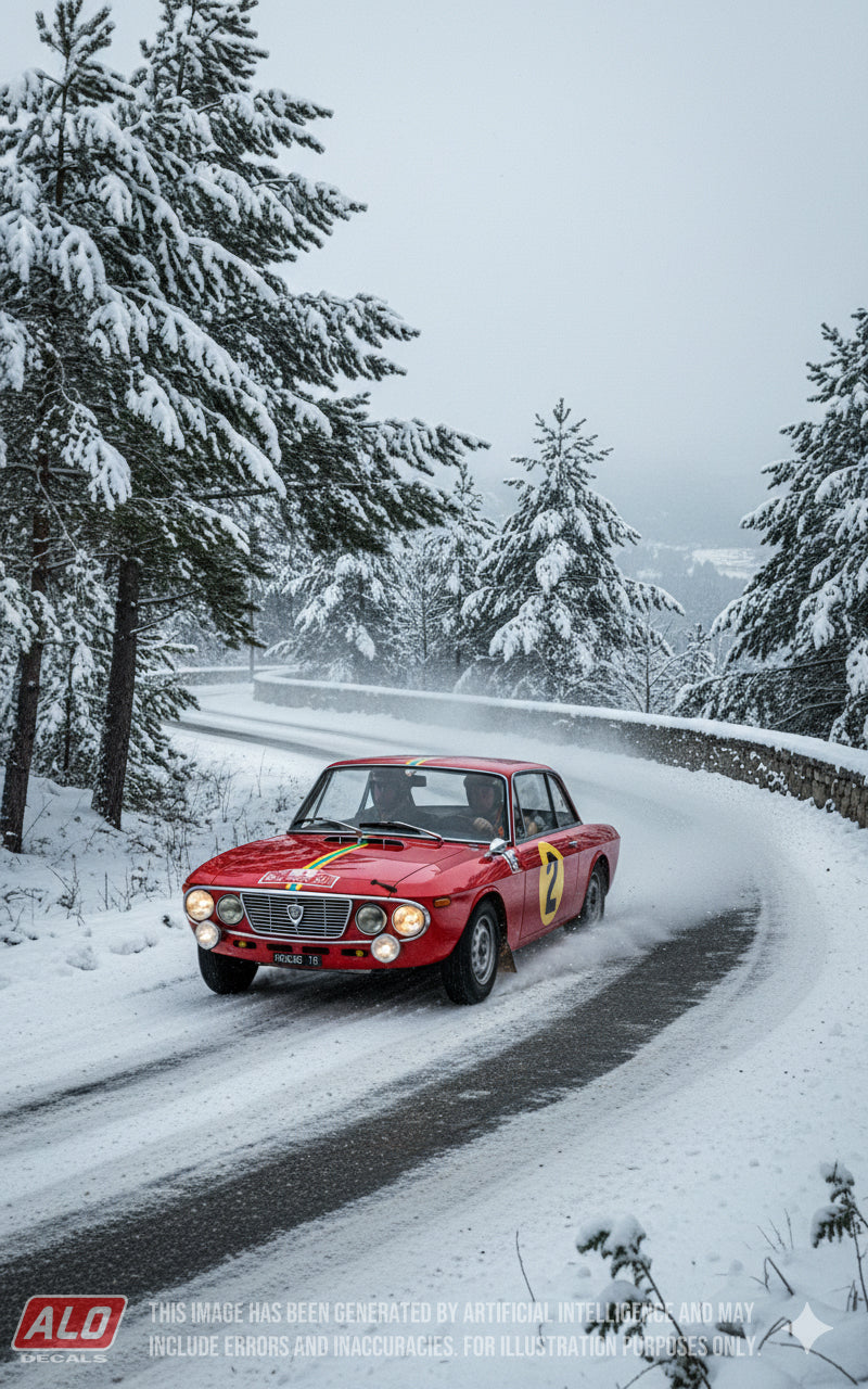 1967 MONTE CARLO RALLY # 2 LANCIA FULVIA HF SANDRO MUNARI/GEORGES HARRIS 1:43 DECALS