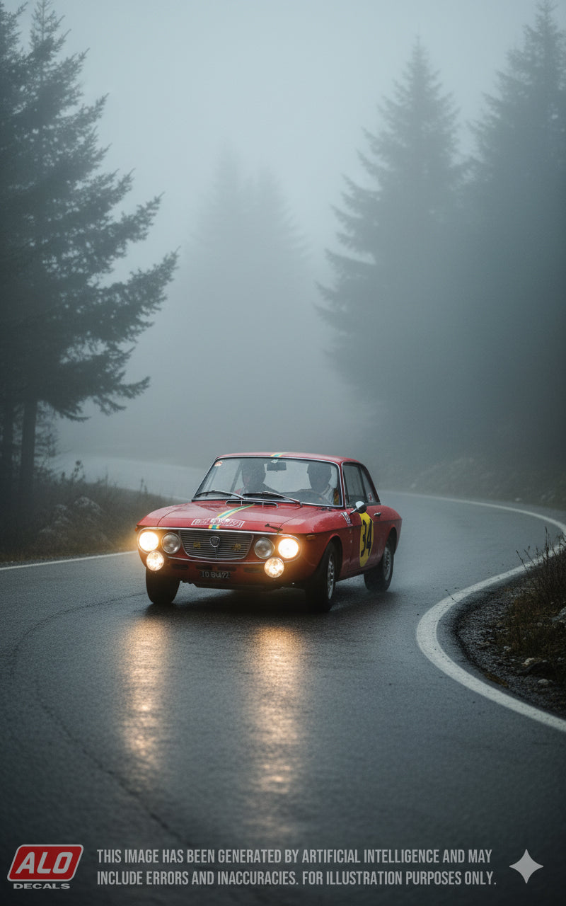 1967 MONTE CARLO RALLY # 34 LANCIA FULVIA HF LEO CELLA/LUCIANO LOMBARDINI 1:43 DECALS