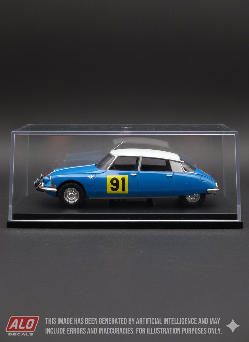 1967 MONTE CARLO RALLY # 91 CITROËN DS JEAN ROLLAND/JOHNNY RIVES 1:43 DECALS
