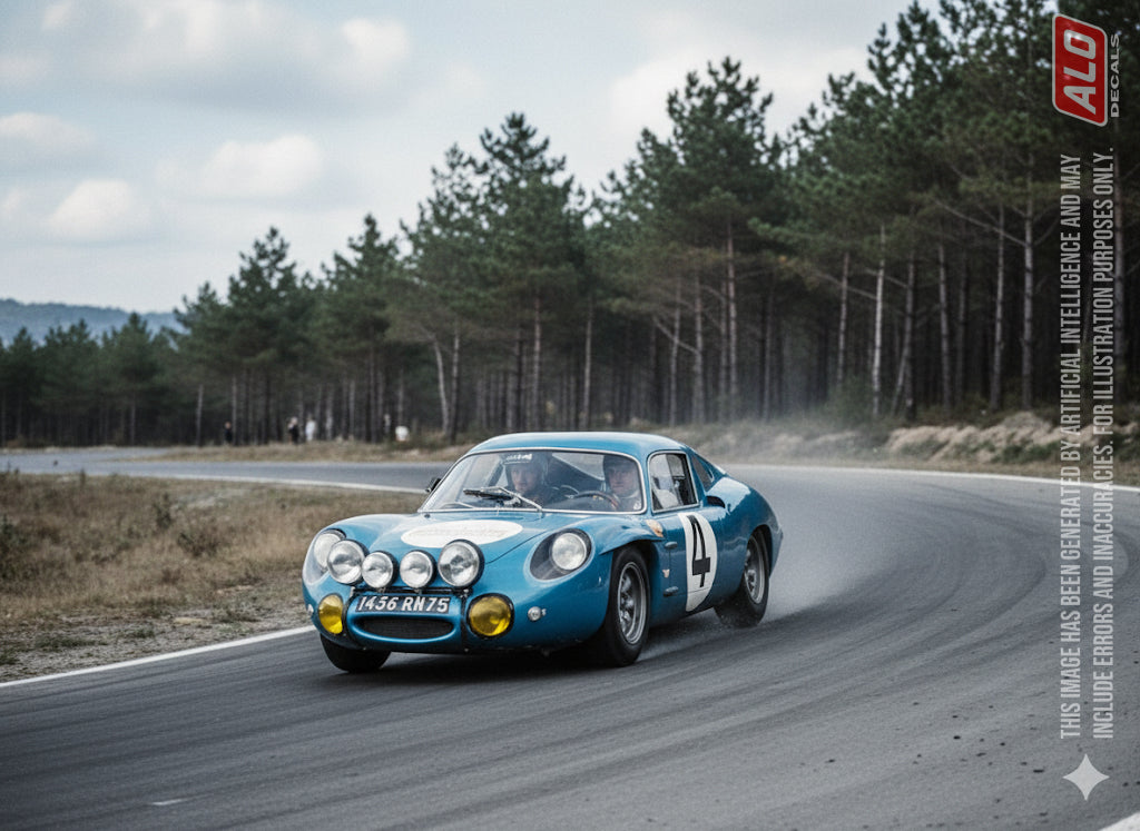 1967 RALLYE DE L'OUEST # 4 ALPINE M64 ANDRE DE CORTANZE/MICHEL LEFEBVRE 1:43 DECALS