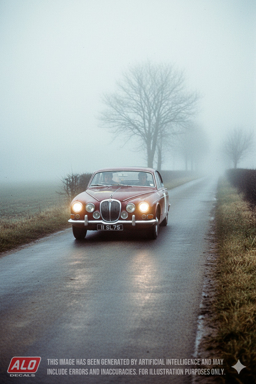 1967 ROUTES DU NORD RALLY # 1 JAGUAR MK.X ROGER LAMORAL/CHRISTIAN LABORIE 1:43 DECALS