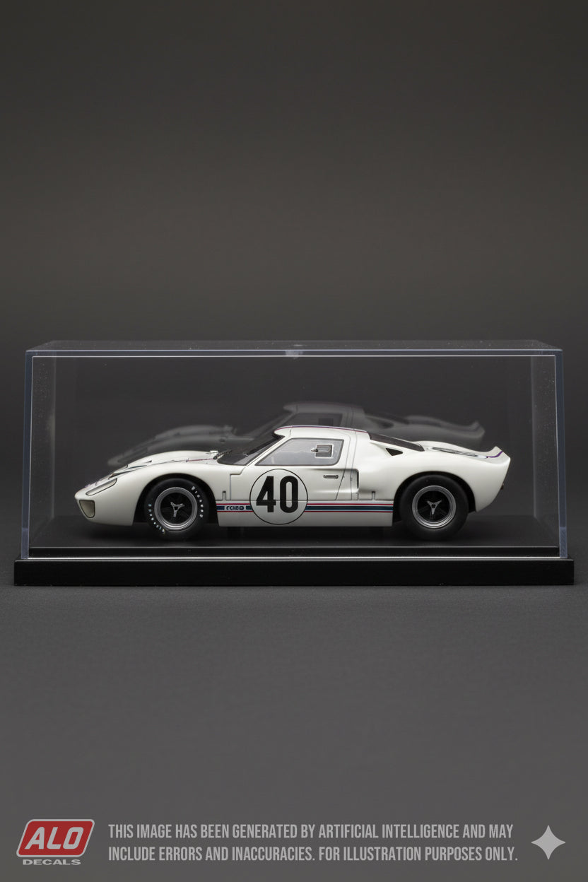 1967 SPA 1000 KMS #40 FORD GT40 JO SCHLESSER/GUY LIGIER 1:43 DECALS