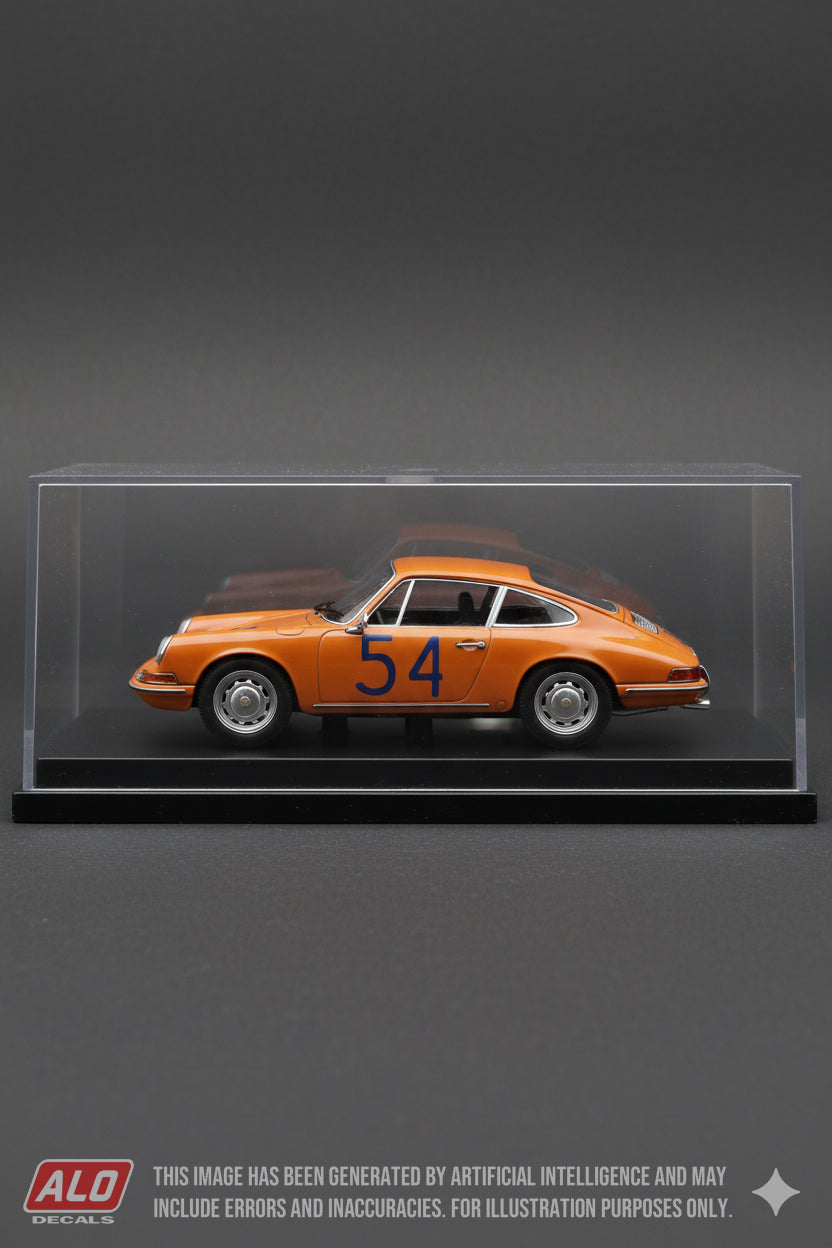 1967 TARGA FLORIO # 54 PORSCHE 911 DAN MARGULIES/ROB MACKIE 1:43, 1:24 DECALS