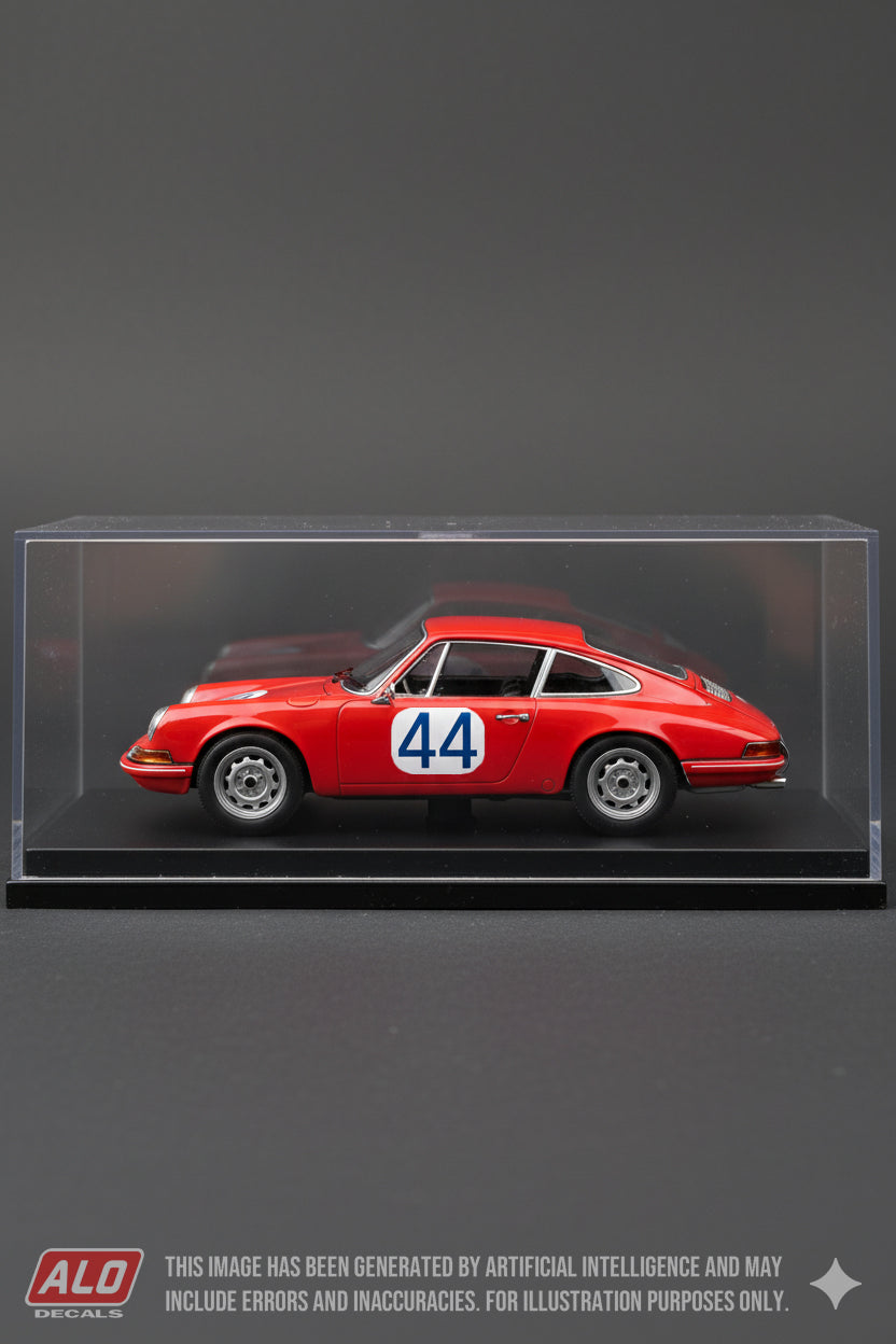 1967 LE MANS APRIL TESTS #44 PORSCHE 911 HERBERT LINGE 1:43 DECALS