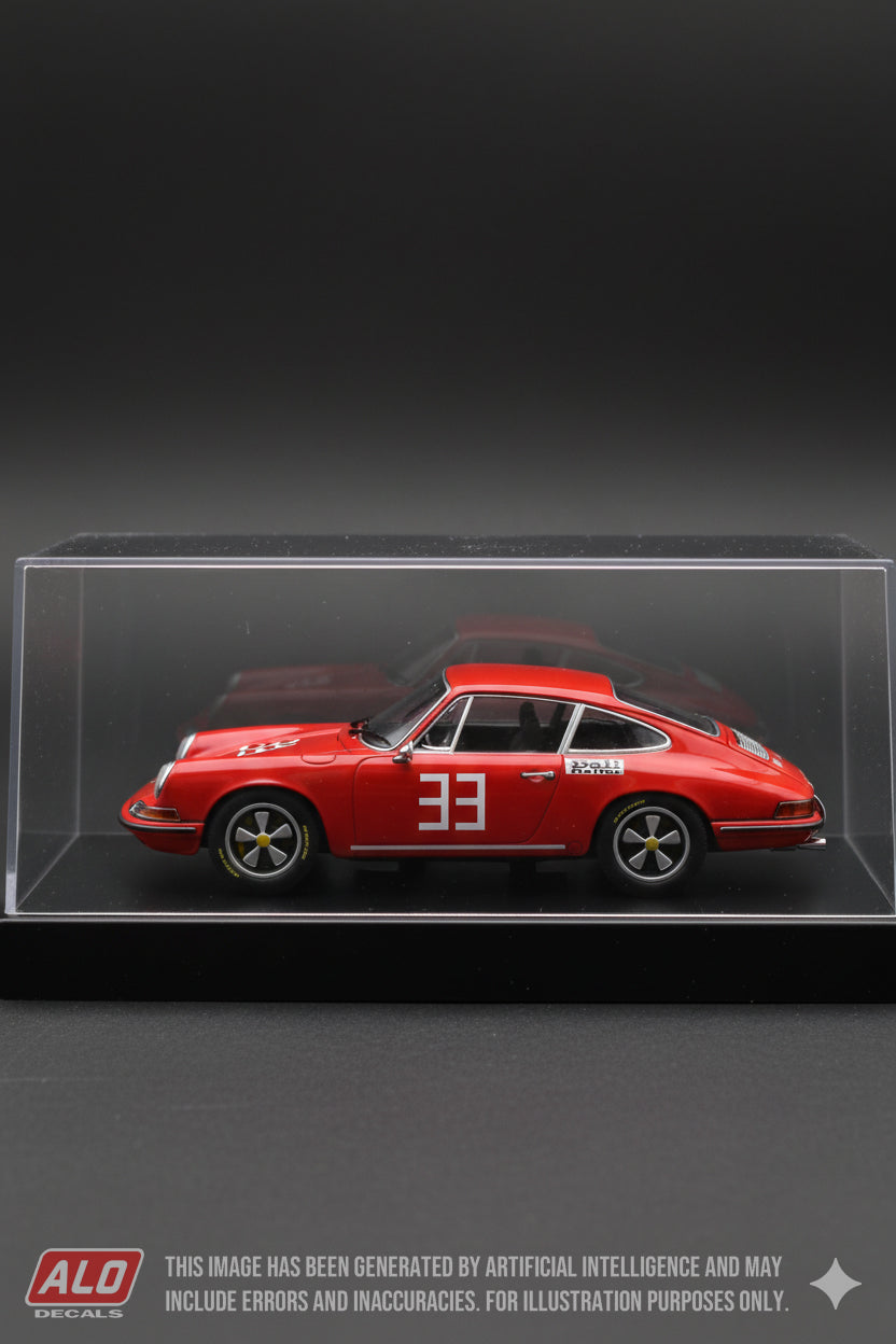 1968 BERGRENNEN WALDING #33 PORSCHE 911 NIKI LAUDA 1:43 DECALS