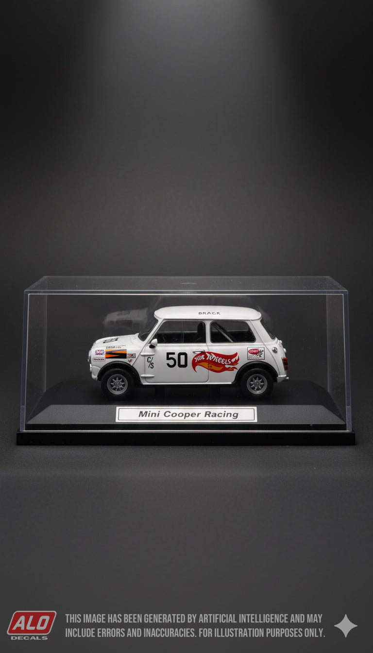 1968 BRYAR TRANS AM #50 BMC MINI BILL BRACK 1:43 DECALS