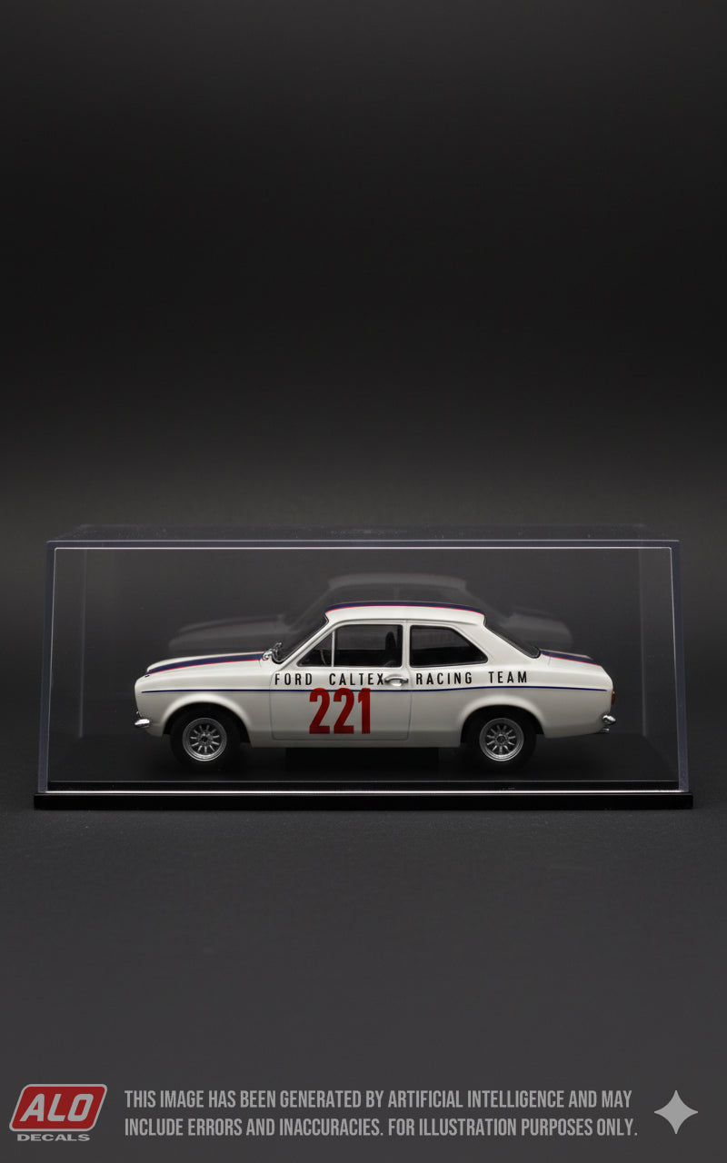 1968 COUPES DE BELGIQUE #221 FORD ESCORT YVETTE FONTAINE 1:43 DECALS