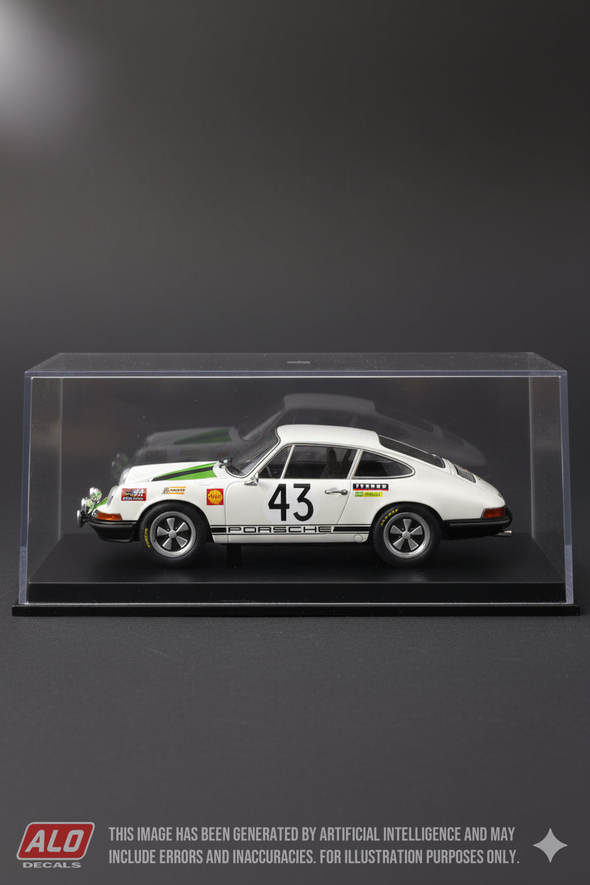 1968 LE MANS 24 HOURS #43 PORSCHE 911 JEAN-PIERRE GABAN/ROGER VANDERSCHRICK 1:43 DECALS