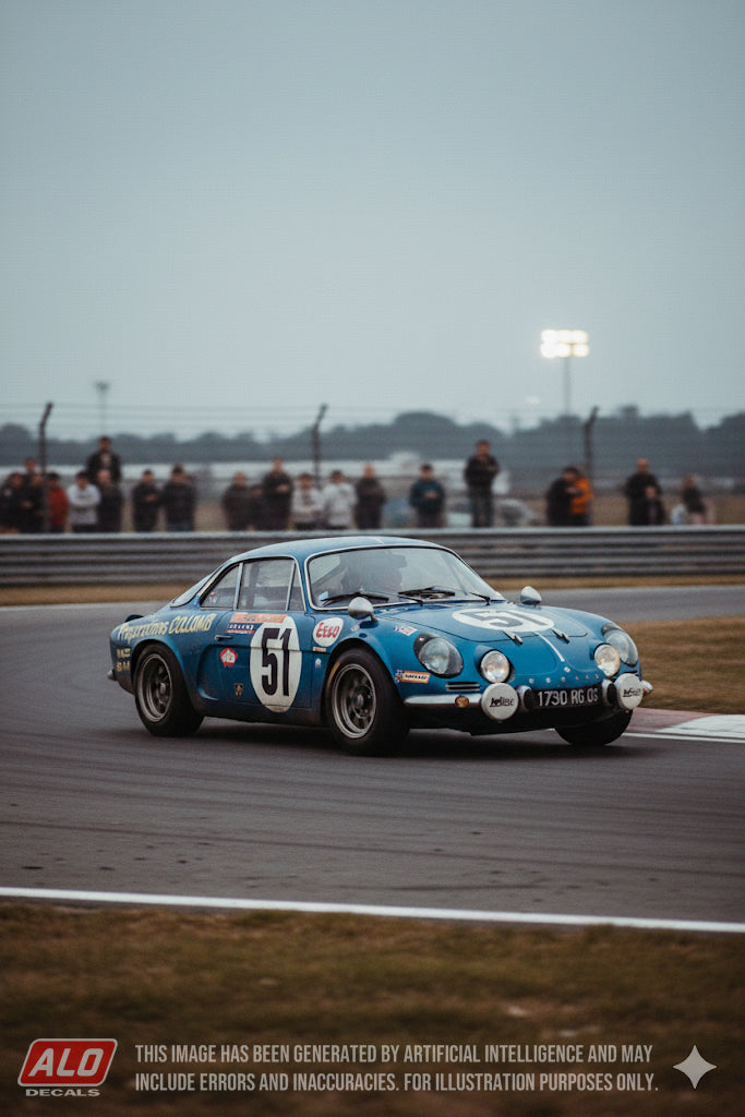 1968 LE MANS 24 HOURS #51 ALPINE A110 BERNARD COLLOMB/FRANCOIS LACARRAU 1:43 DECALS