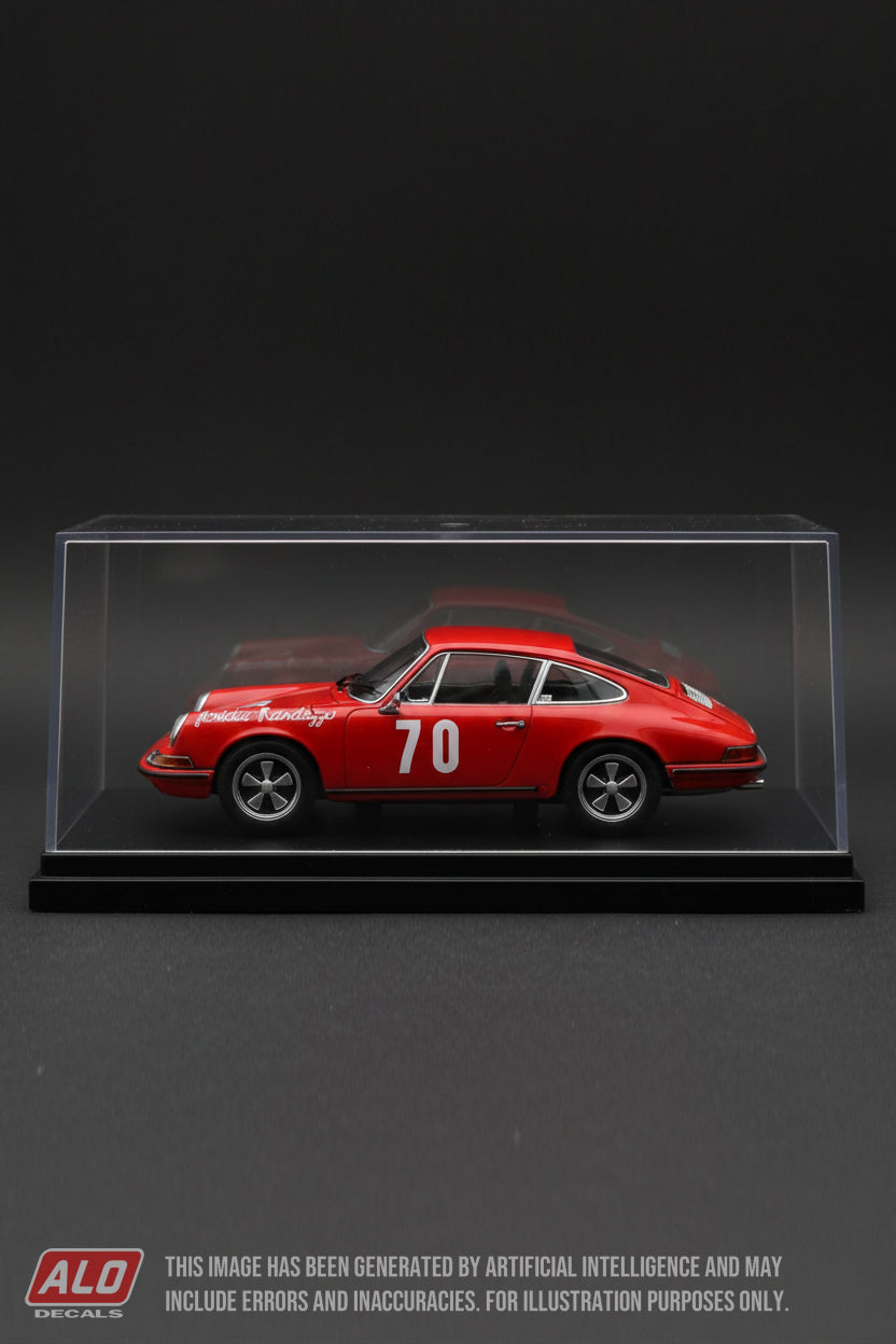 1968 TARGA FLORIO # 70 PORSCHE 911 "YPSILON" (ARMANDO FLORIDIA)/VINCENZO MIRTO RANDAZZO 1:43 DECALS