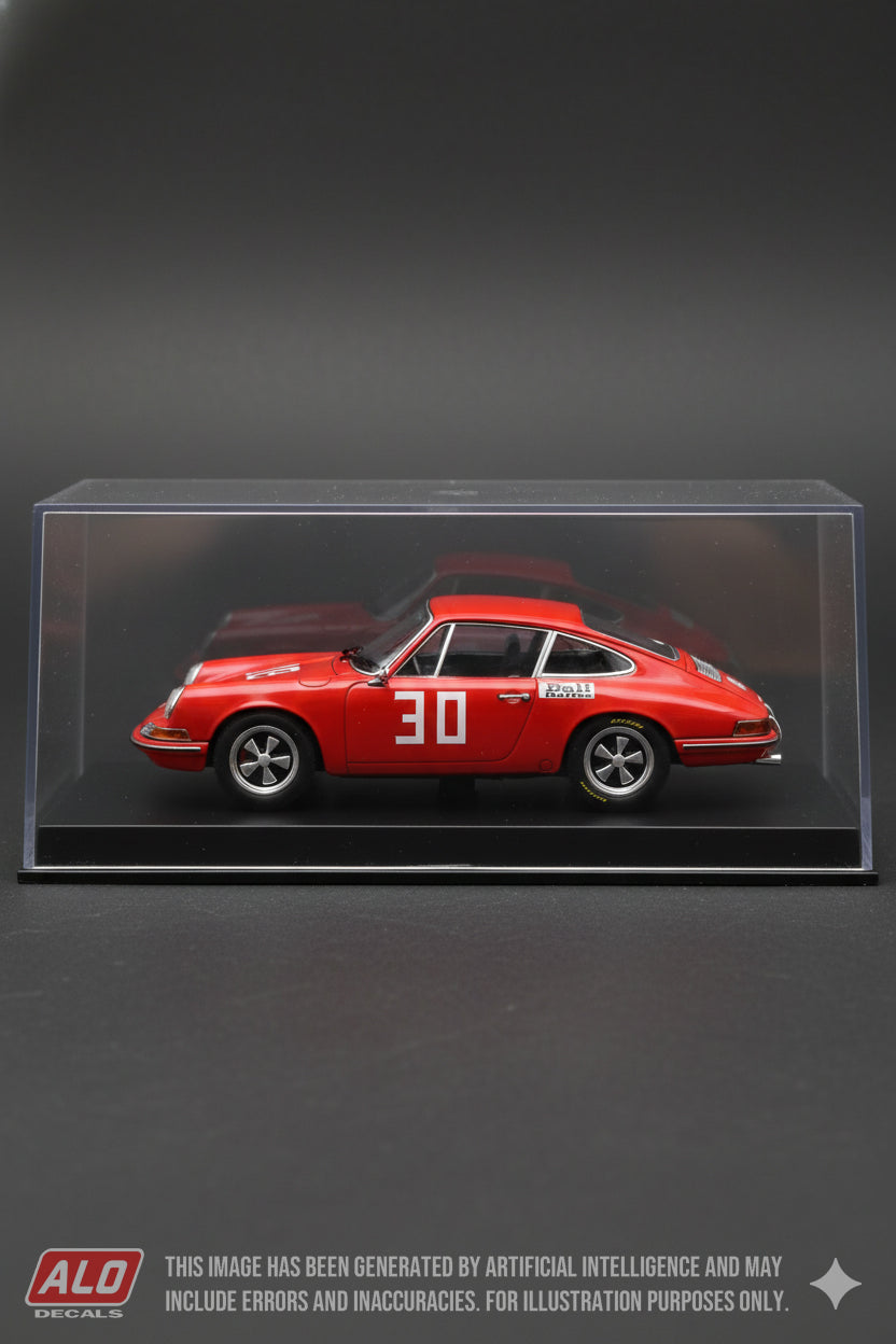 1968 TULLN-LANGENLEBARN #30 PORSCHE 911 NIKI LAUDA 1:43, 1:32 DECALS