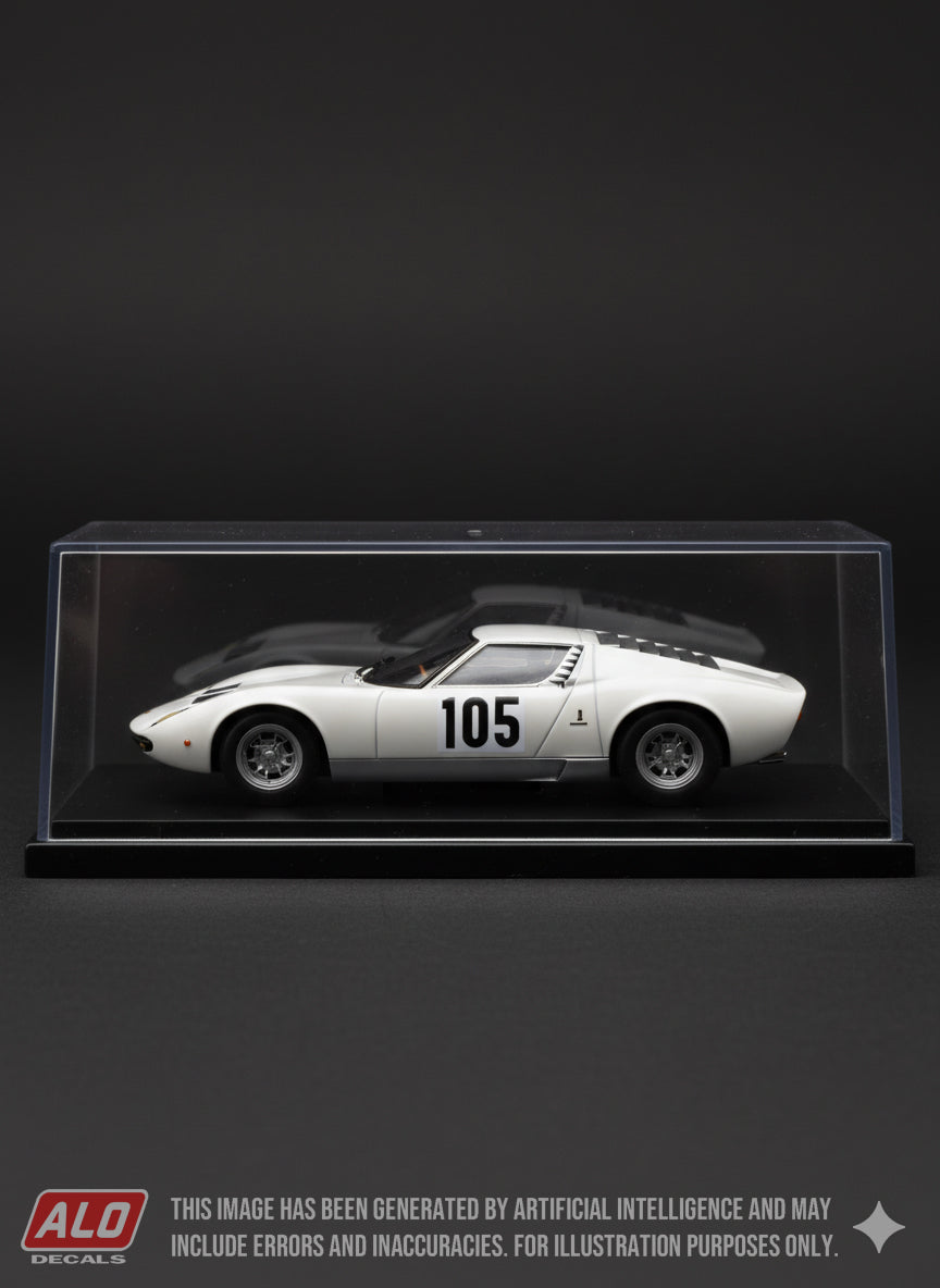 1969 ARRY HILLCLIMB #105 LAMBORGHINI MIURA ADY CHANEL 1:43 DECALS