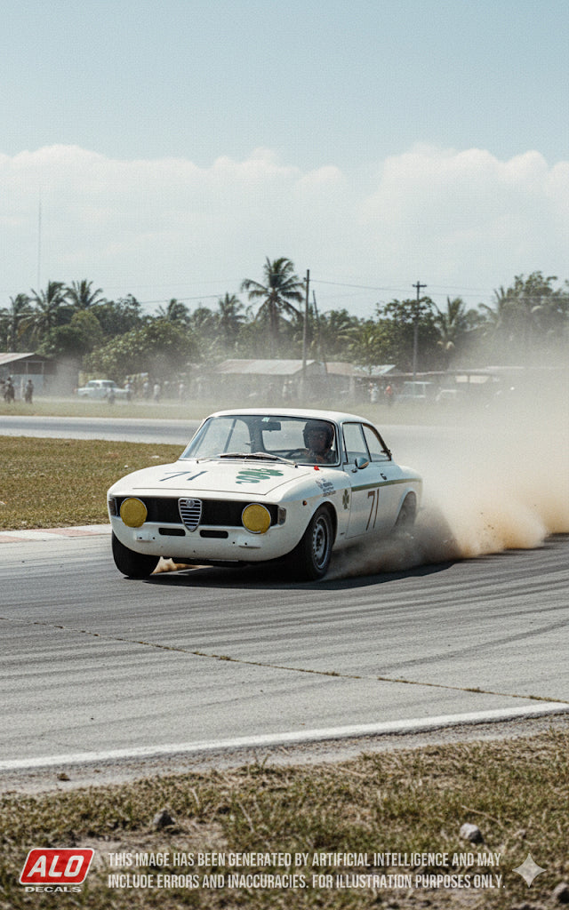 1969 PHILIPPINE GRAND PRIX, CEBU CITY #71 ALFA ROMEO GTA JUNIOR "BABY" LUNA 1:43 DECALS