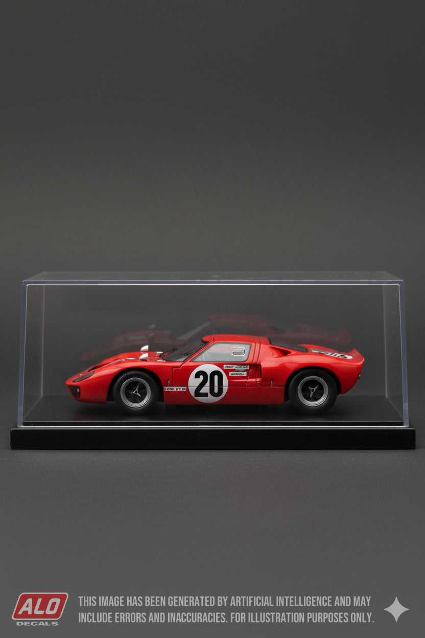 1969 GUANABARA 1000 KMS #20 FORD GT40 SIDNEY CARDOSO/ANTONIO CARLOS SCORZELLI 1:43 DECALS