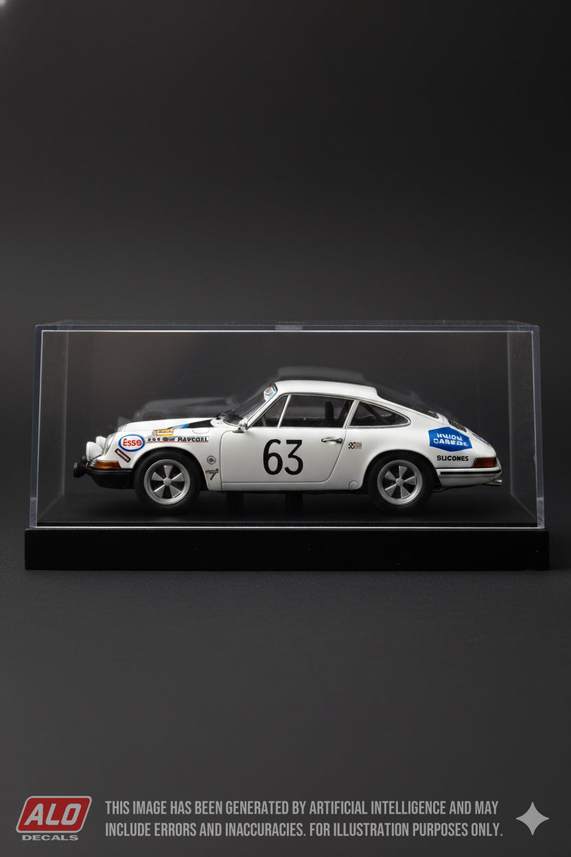 1969 LE MANS 24 HOURS #63 PORSCHE 911 RENE MAZZIA/PIERRE MAUROY 1:43 DECALS
