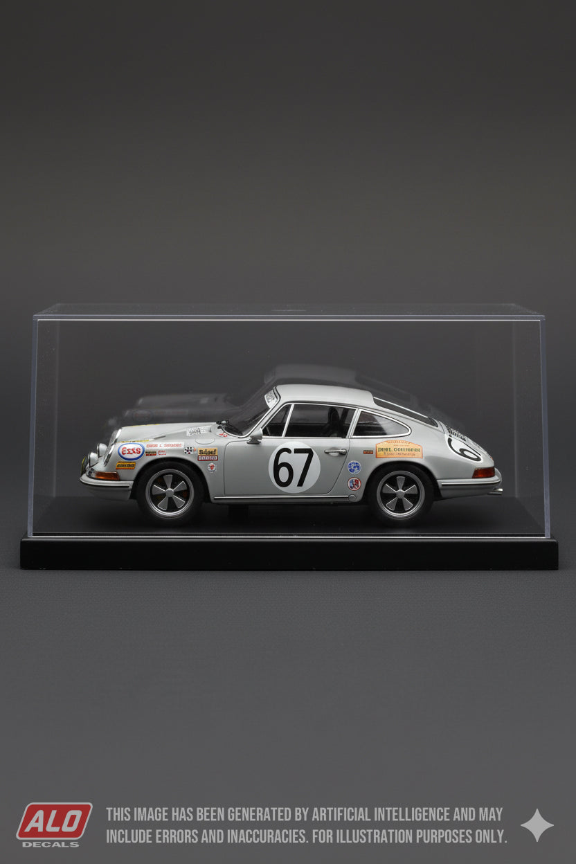 1969 LE MANS 24 HOURS #67 PORSCHE 911 PHILIPPE FARJON/JACKY DECHAUMEL 1:43 DECALS
