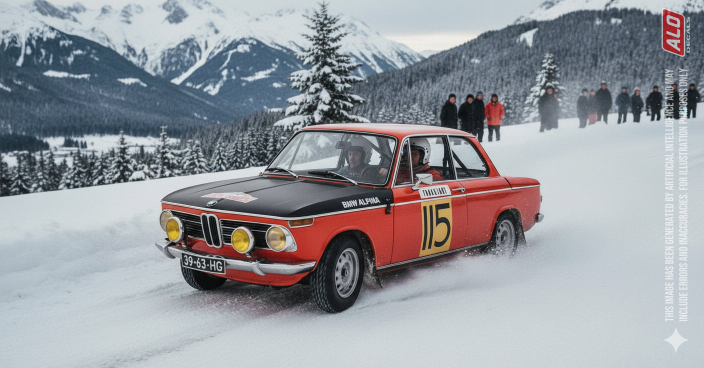 1969 MONTE CARLO RALLY #115 BMW 2002 ROB SLOTEMAKER/FERRY VAN DER GEEST 1:43 DECALS