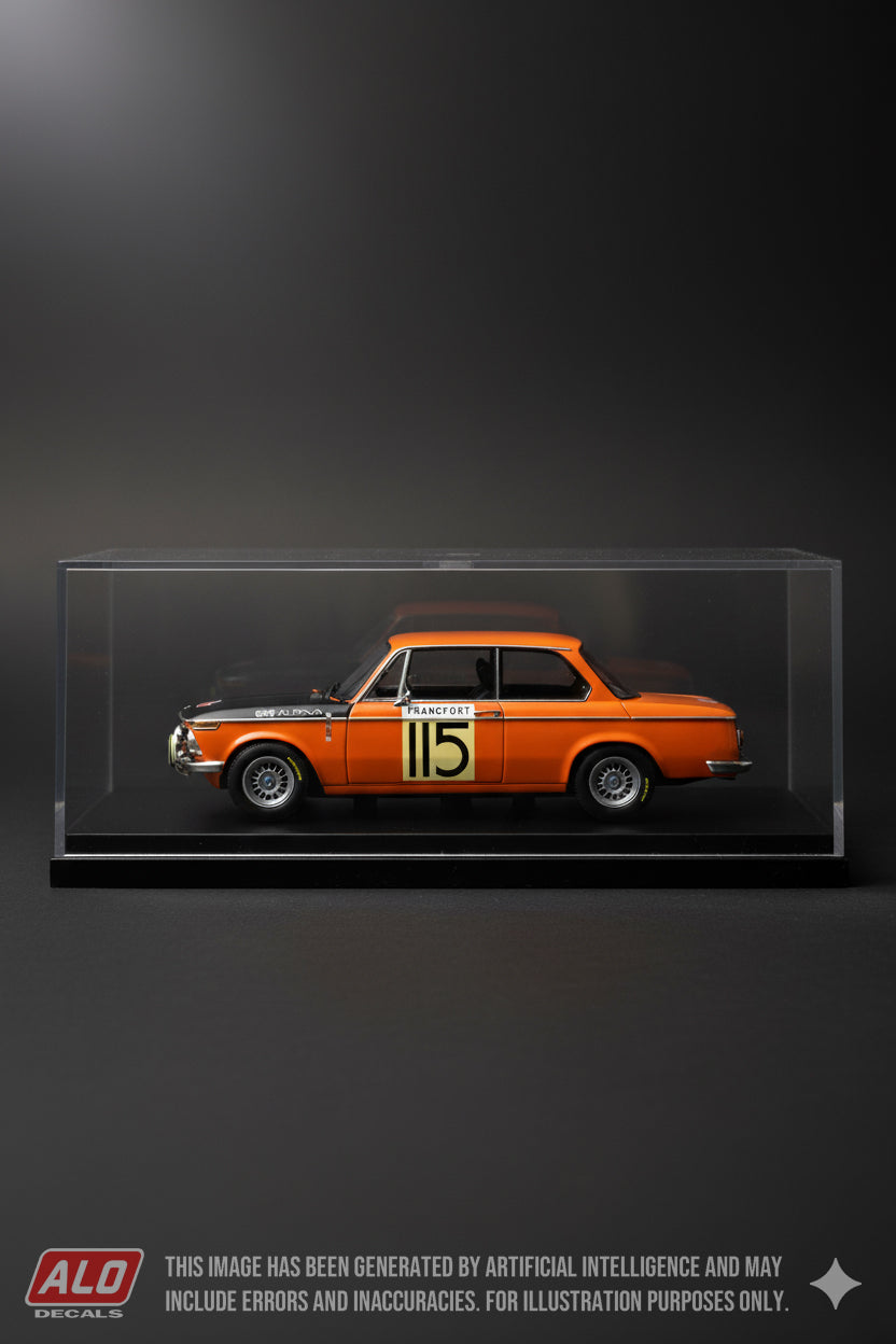 1969 MONTE CARLO RALLY #115 BMW 2002 ROB SLOTEMAKER/FERRY VAN DER GEEST 1:43 DECALS