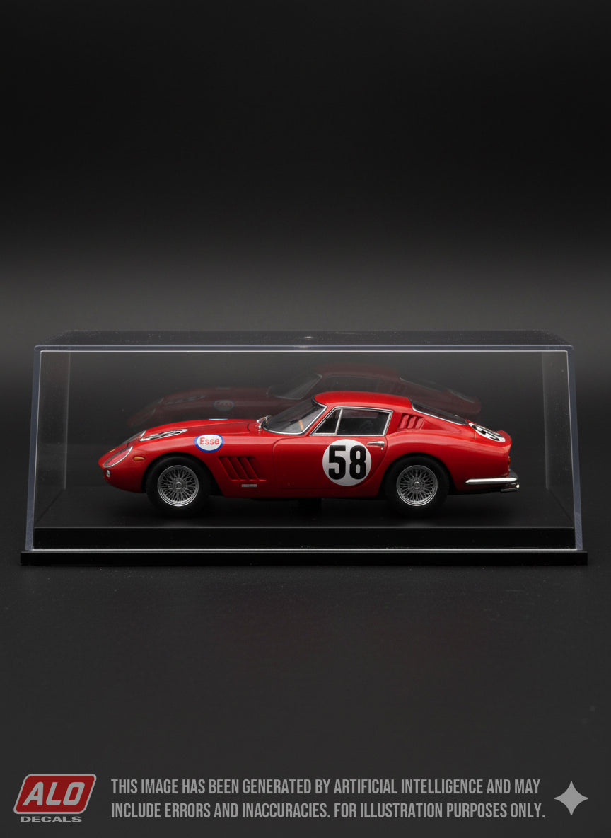 1969 SPA 1000 KMS #58 FERRARI 275 GTB JACQUES REY/EDGAR BERNEY 1:43, 1:18 DECALS