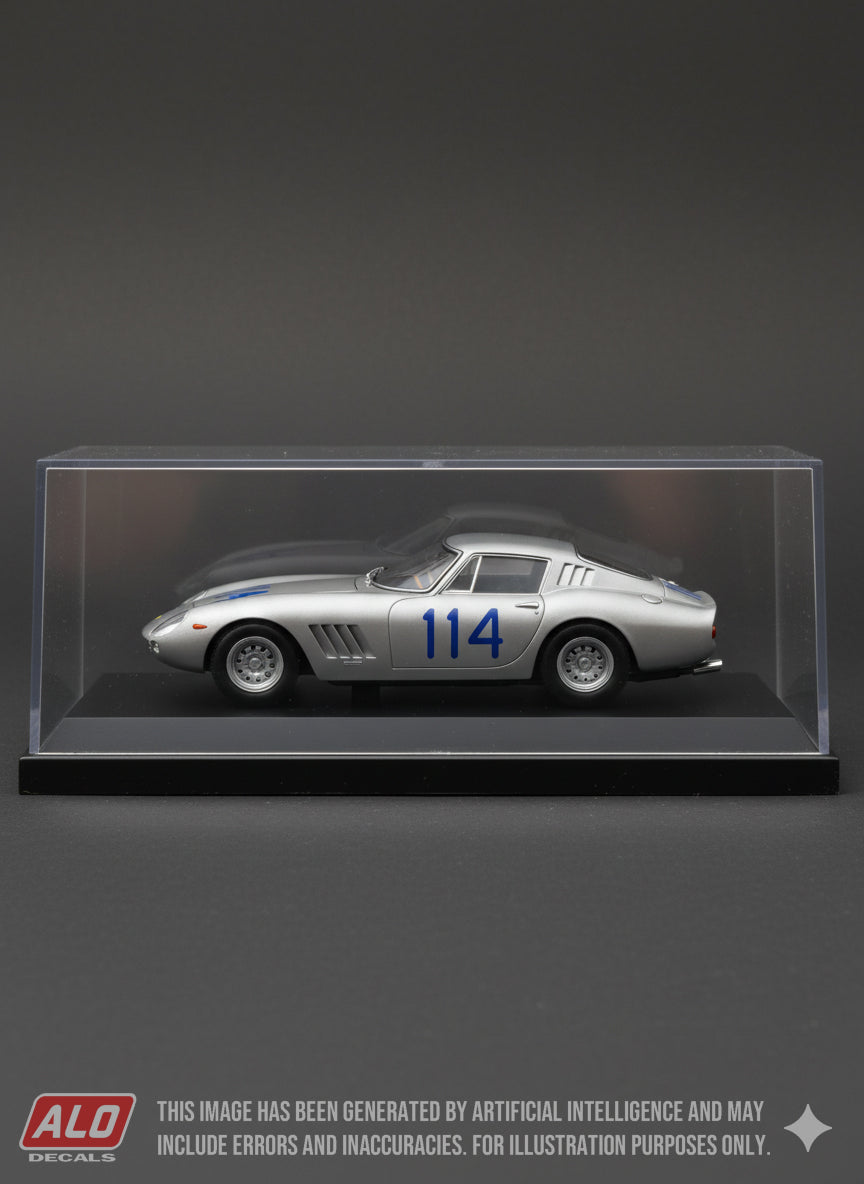 1969 TARGA FLORIO #114 FERRARI 275 GTB ALBERTO FEDERICO/VITO COCO 1:43, 1:18 DECALS