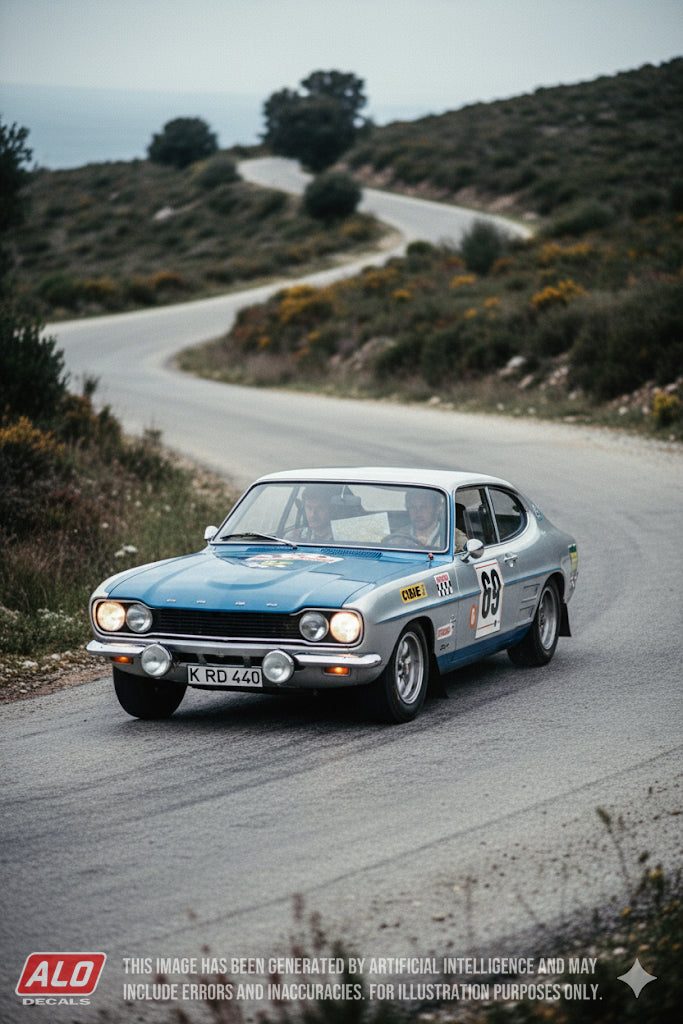 1969 TOUR DE CORSE #69 FORD CAPRI JEAN-FRANCOIS PIOT/JEAN TODT 1:43 DECALS