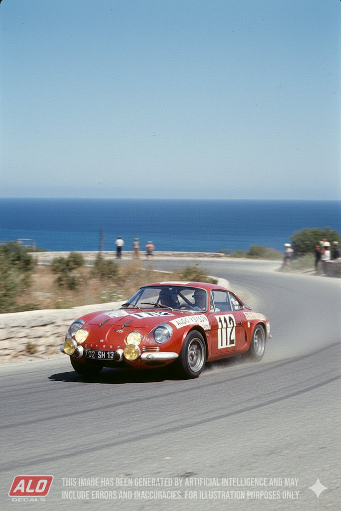 1969 TOUR DE FRANCE #112 ALPINE A110 JEAN MAURIN/RENE N'GUYEN DU 1:43 DECALS