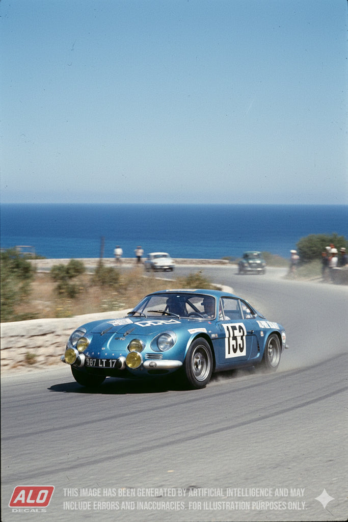 1969 TOUR DE FRANCE #153 ALPINE A110 CHRISTIAN AVRIL/ROGER ALVES 1:43 DECALS