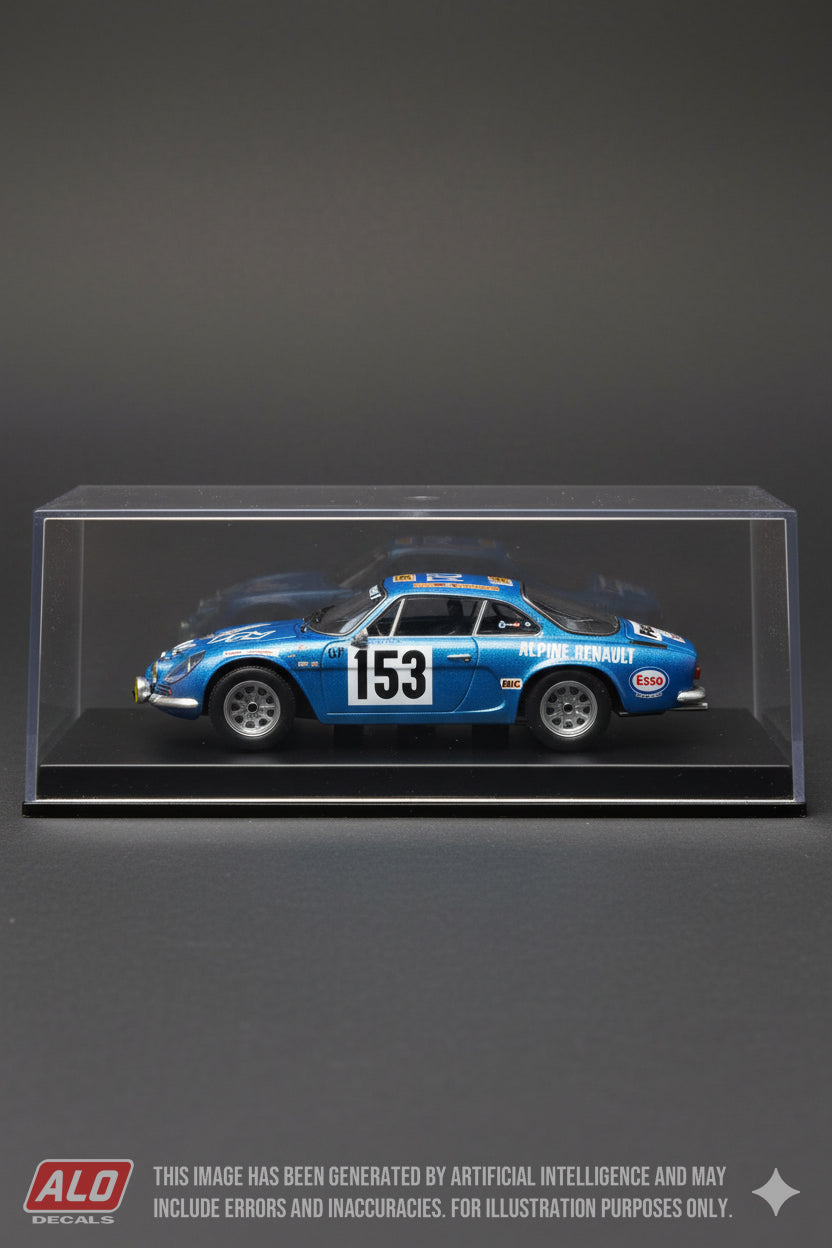 1969 TOUR DE FRANCE #153 ALPINE A110 CHRISTIAN AVRIL/ROGER ALVES 1:43 DECALS