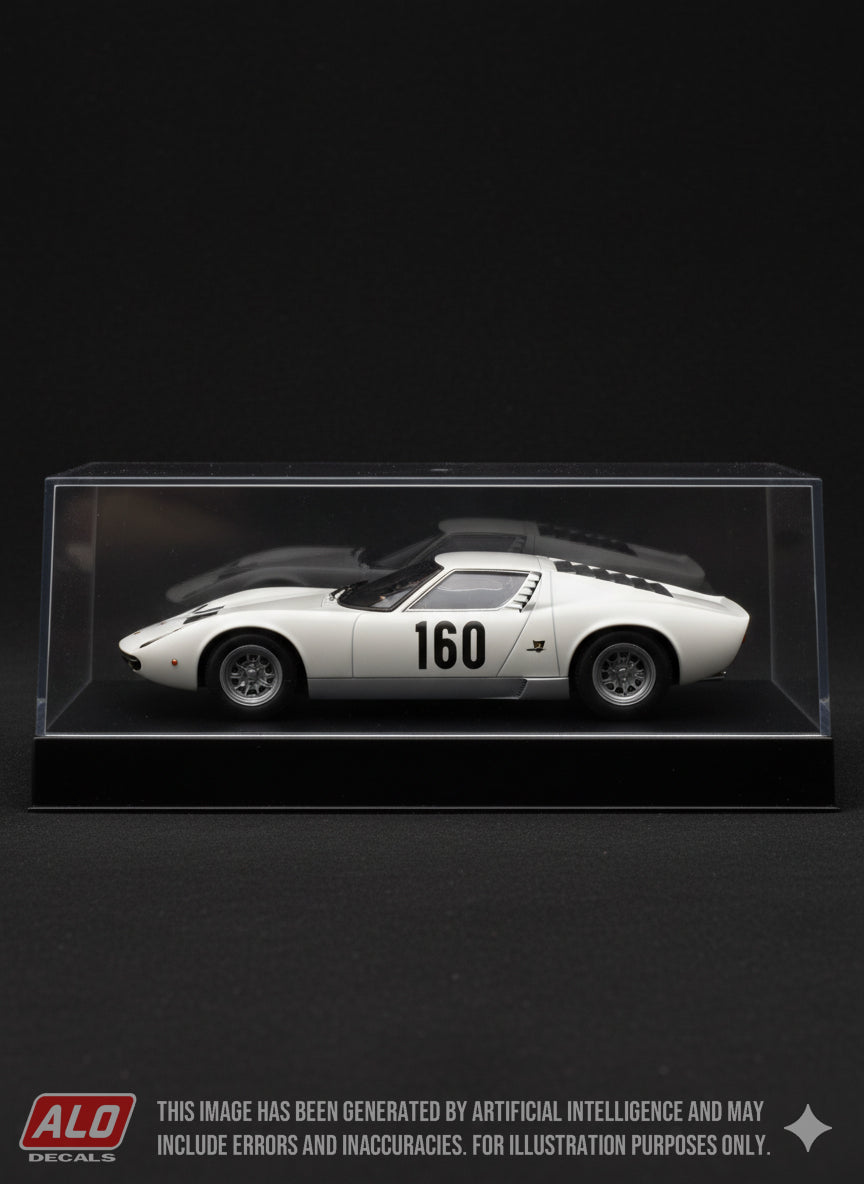 1969 TURCKHEIM-TROIS EPIS HILLCLIMB #160 LAMBORGHINI MIURA ADY CHANEL 1:43 DECALS