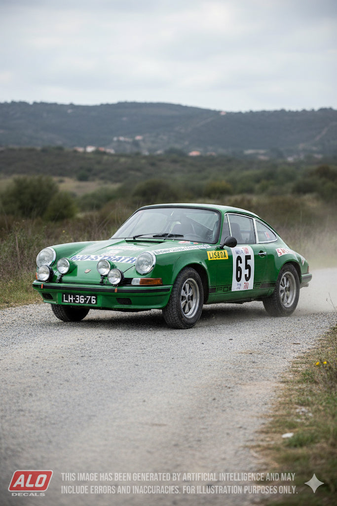 1970 TAP RALLY PORTUGAL #65 PORSCHE 911 AMERICO NUNES/FERNANDO FONSECA 1:43, 1:32 DECALS