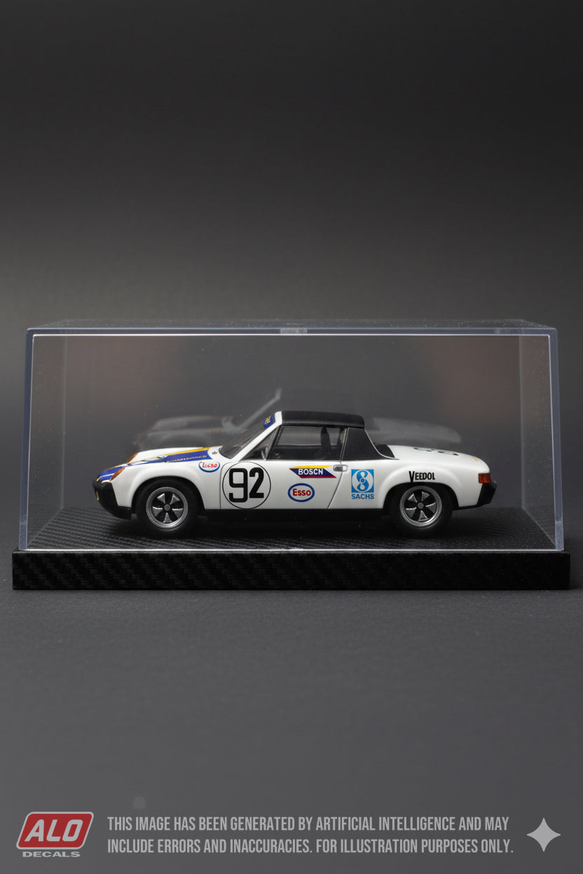 1971 LE MANS 3 HOURS #92 VW-PORSCHE 914 GÜNTHER SCHWARZ 1:43, 1:32 DECALS