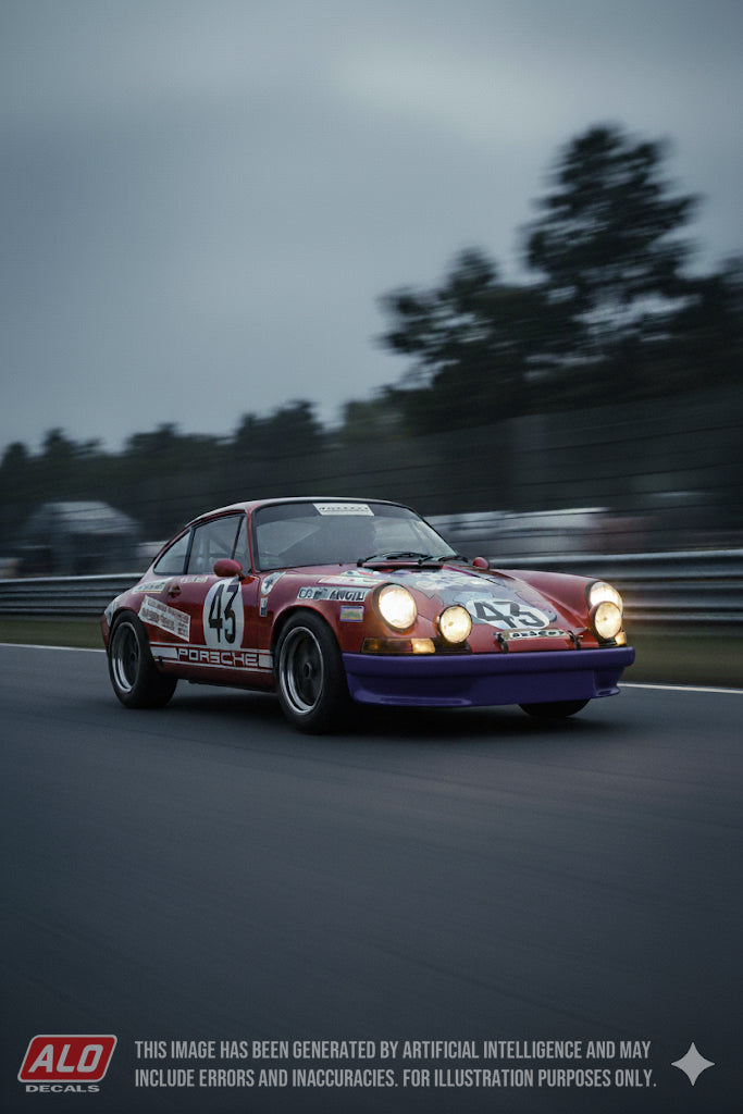 1971 LE MANS 24 HOURS #43 PORSCHE 911 JEAN-PIERRE BODIN/GILBERT COURTHIADE 1:43 DECALS