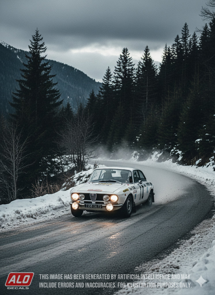 1972 MONTE CARLO RALLY # 10 ALFA ROMEO 2000 GT VELOCE GUY CHASSEUIL/CHRISTIAN BARON 1:43 DECALS